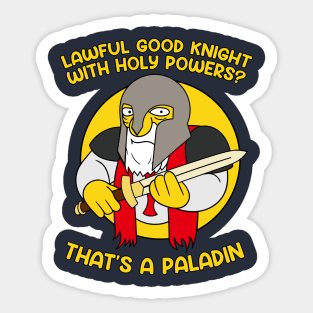 Jasper Beardsley - Thats a Paladin Sticker